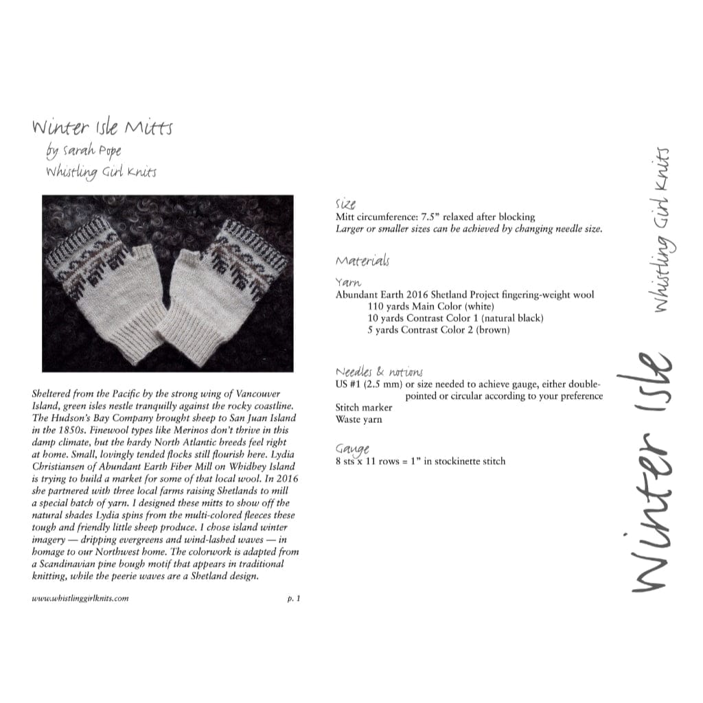 Winter Isle Mitts - Pattern